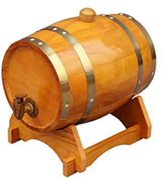 Barril de madera para vino de 5 litros, barriles de roble puro, barril verdaderamente de madera, barricas de roble para hornear internas, licores y cerveza de barril, barril de roble para almacenami