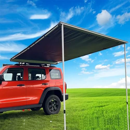 LYUCAYHQ Dachzelt, Autozelte für Camping, Einziehbare Markise, Wasserdichter Markisenzelt-Schatten auf Dem Dach (Size : 200cm(6.5ft) x 290cm(9.5ft))