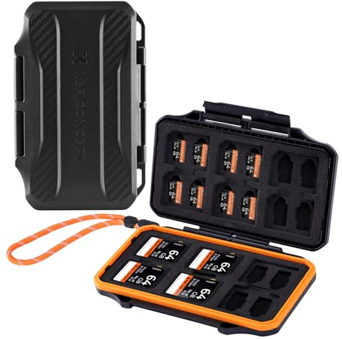 K&F CONCEPT 36 Slots SD Card Case Holder for 12 SD & 24 Micro SD (TF) Cards | Water-Resistant Memory Card Case, Anti-Shock Micro SD Card Cases, Portable Card Storage Box Organiser for SD SDHC SDXC MSD TF