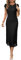 Newshows Summer Dresses for Women UK Hollow Knit Casual Work Business Elegant Ladies Midi Dress Black,XL