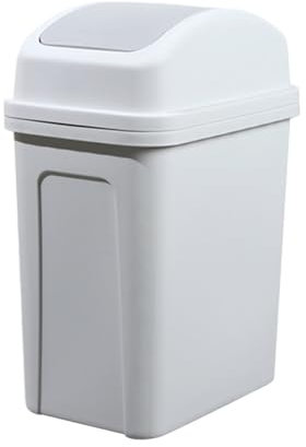 Poubelle à Couvercle Basculant Rectangulaire En Plastiquerecyclé 34x25x17cm Pour Cuisine, Bureau, Buanderie et Garage Pivotant