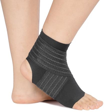 Willcom Ankle Support Brace Compression Sleeve with Adjustable Strap – Breathable Elastic Foot Wrap for Achilles Tendonitis, Swelling & Sprains – Sports Sock Support for Men and Women (Single, XL)