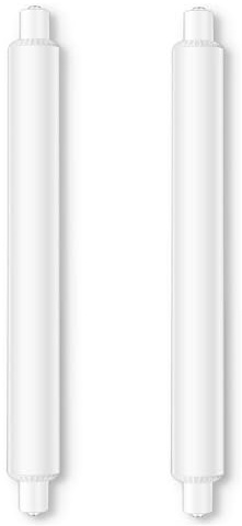 Générique Lot de 1 Ampoule LED 6W S15s 284 mm, Blanc Naturel 4000K, Ampoule LED Tube S15 60W de Remplacement pour Rasoir, Lampe Tubulaire T25 pour Miroir, Non dimmable,Cool White,Pack of 2