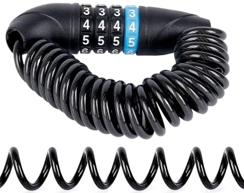 Candado para cochecito de bebé - 4 dígitos antirrobo accesorios de seguridad para bicicleta, cable pequeño para candado de casco de motocicleta, adecuado para equipaje, maleta, bicicleta, cochecito