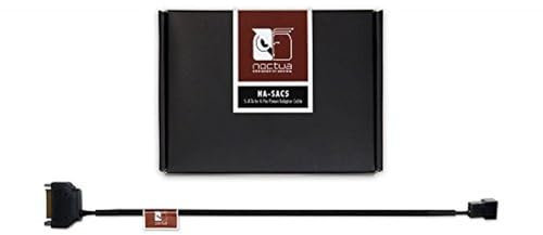 Noctua NA-SAC5, Lüfter-Adapterkabel S-ATA auf 4-Pin (Schwarz)
