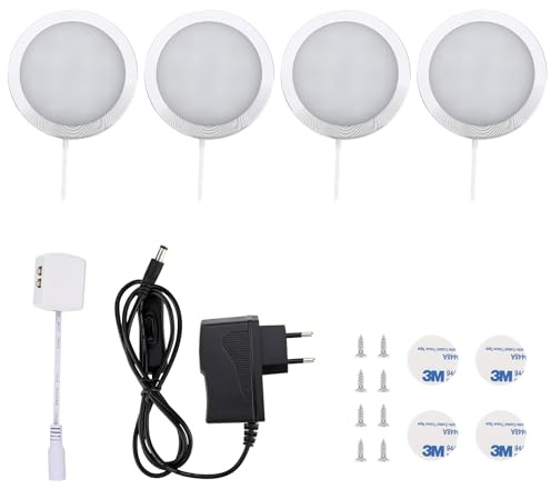 Lightess 4 Pezzi Lampada per Armadio LED Lampada da Lavello per Cucina