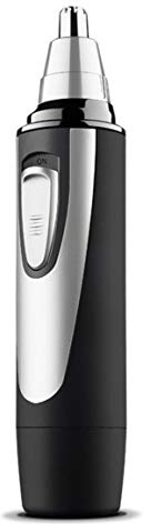 Máquina portátil con batería recortadora cortadora de cabello de nariz de tamaño portátil Hombres Mujeres Impermeable Trimmer Remover Clipper Shaver (Color: negro y plateado)