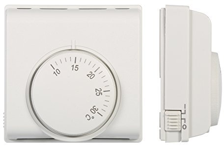 Termostato de Ambiente Controlador de Temperatura mecánico de Ambiente Interruptor de termostato con 2 Tornillos para Aire Acondicionado Central Nuevo 220 V (0.276 * 0.276 * 0.125 Pulgadas)