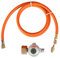 GARDINGER Adapterschlauch US II 1,3 m mit Schnellkupplung, Adapter USII, Druckregler 2,5 bar für Propanflasche 5/11 kg