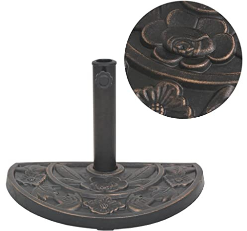 GOLINPEILO Parasol Base Resin Half Round Bronze 19.8 lbs
