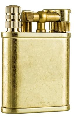 Accendino a cherosene Accendino in metallo due in uno Accendino a cherosene vecchio stile con fiammiferi permanenti (senza cherosene) (Color : A)