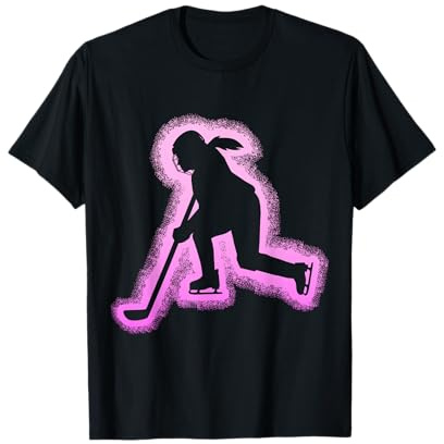 Eishockey Eishockeyspielerin Damen Mädchen T-Shirt