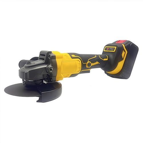 125mm Cordless Angle Grinder for Dewalt 18/20V Battery, 900W 7500RPM Grinder Brushless Motor Powerful Grinding Tool with 6 Discs for Cutting, Grinding, Polishing, Rust Removal(Battery Not Included)