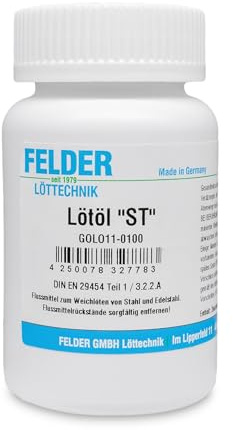 GALLUNOPTIMAL by FELDER Lötöl ST Flussmittel zum Weichlöten von Stahl und Edelstahl, mittel aktiviert, halogenidarm, DIN EN ISO 9454.1 3214 F-SW11, 100 ml Flasche