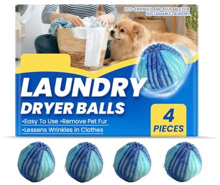 Wool Dryer Ball,Tumble Dryer Ball,Laundrys Balls for Fabric Softening,Refillable Washing Machine Laundry Balls