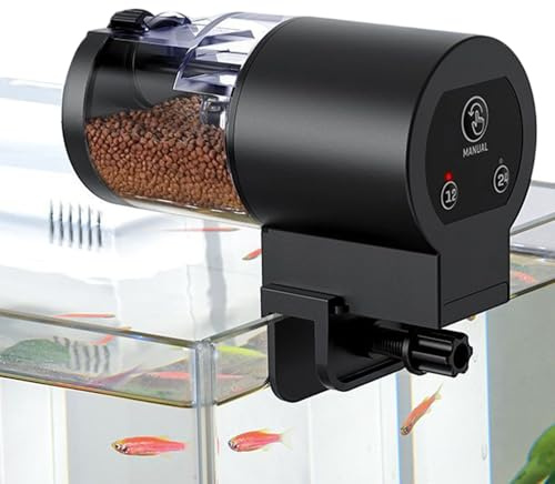 Alimentador automático de peces para acuario, dispensador inteligente de 100 ml con temporizador | Dispensador automático de peces de gran capacidad | Solución confiable de alimentación para tortugas