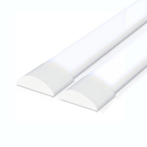 HOFTRONIC LED Lichtleiste 2er Set 120 cm 40W 4800 lm 6400K tageslichtweiß ultra flach 2,9 cm IP20 SMD LED Deckenleuchte flimmerfrei