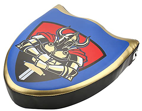 Julihai Barn Taekwondo Knight Shield, PU-skum Svärd och Sköld Set för Barn Låtsaslek, med Lättvikts Säkert Material för Skolleker Halloween Kostymfest (Blå Set)