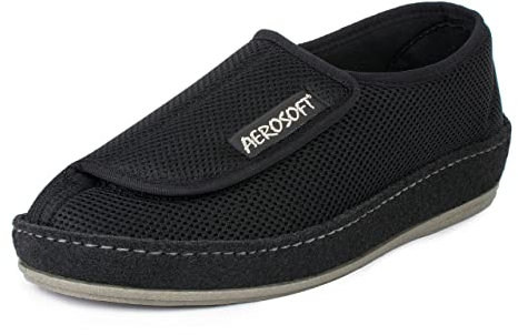 Aerosoft Chaussures Basses 6072-4P Femmes Hommes Respirantes antidérapantes (Le Noir, Numeric_39)