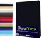 Buymax® Spannbettlaken 140x200cm Baumwolle 100% Spannbetttuch Bettlaken Jersey, Matratzenhöhe bis 25 cm, Farbe Schwarz