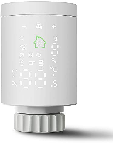 ZHXuang Smart Thermostat Radiator Valve Head,Zigbee Thermostatic Radiator Valve ,Programmable,Smart Life App Remote Control,Works With Tuya And Alexa,Google Home(one pcs), White