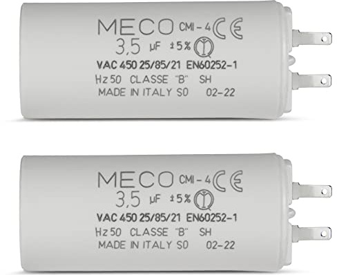 Set med 2 kondensatorer 3,5 µF special SOMFY 10 Nm småskaliga rulljalusier 2,8 mm - 1 års garanti