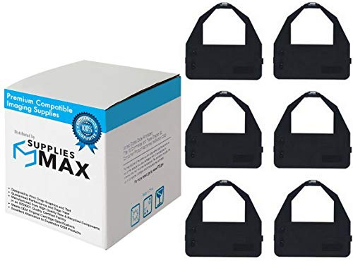 SuppliesMAX Compatible Replacement for Toshiba P351C Black Printer Ribbons (6/PK) (RC-10)
