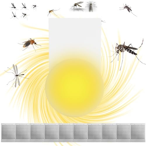 Trampas para Moscas Interiores, luz Nocturna (1 Gerät + 10 Klebekarten), matamosquitos, Trampa para Mosquitos, Moscas de la Fruta, Polillas, Mosquitos