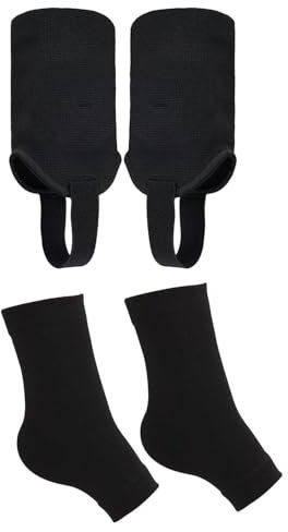 CWPFVQA 2 Pares De Tobilleras De Fútbol, ​​Tobilleras Negras, Protectores De Tobillo De Fútbol, Dispositivo De Protección De Tobillo para Prevenir Esguinces En Las Articulaciones