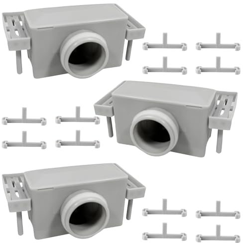 PRITOK Sifone con filtro antiodore, set per canalina per doccia, sifone in plastica, per canalina per doccia, scarico del pavimento (3)