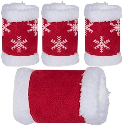 Generisch Pferdebeinbandagen,Winter-Pferdebeinbandagen | 4X Weihnachts-Schneeflocken-Pferdebein-Stehwickel | Winter-Pferdebein-Schutzbandagen für das tägliche Reiten im Stall und bei Paraden