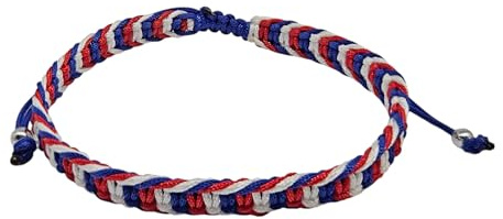 MYSTIC JEWELS - Justerbart Macrame flätat armband, handgjort, skydd och lyckaamulett, 3 färgdesign, vävt snöre, Talla única, Polyester, Ingen ädelsten