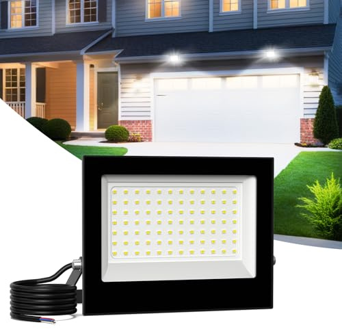 Probapro 100W LED Floodlight Outdoor - 10000LM Super Bright Security Light with 180° Adjustable Bracket & IP66 Waterproof Rating | Durable Outdoor Lighting for Gardens, Garages, Yards
