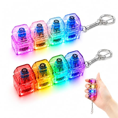 Clavier Anti Stress Lumineux, 2 Pièces Mini Jouet Fidget Clavier Lumière | Clavier Clics Fidget Toy Touches Mécaniques Soulagement Nerveux Clavier anti Stress pour l'école Bureau Voyage