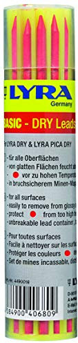 Lyra Bleistiftminen, Mine rot, 12 Stück, für alle Oberflächen geeignet, Farbe abwischbar – 4490018