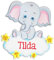 LAUBLUST Schlummerlicht Elefant - Personalisiertes Baby-Geschenk zur Geburt & Taufe - LED Hintergrund-Beleuchtung