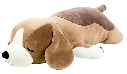 Nemu Nemu Djur 6225715 plyschdjur, Beagle Vick, gosedjur, extra mjuk och gosig, mjuk leksak, designad i Japan, gosig kudde, storlek L, 54 cm