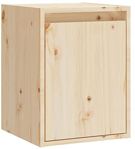 vidaXL Wandschrank Hängeschrank TV Schrank Holzschrank TV Möbel Regal Aufbewahrung Wohnzimmer Bücherschrank 30x30x40cm Massivholz Kiefer