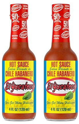 El Yucateco - Sauce Piquante Rouge au Piment Habanero 120 ml x2 unités - Pack Promoo
