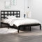 Iiaky Massivholzbett Bettgestell Bed Frame Bett Mit Bettkasten Hausbett Bett Massivholz Schwarz 140x200 cm - 3105474