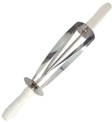 NYCBZ Cortador De Croissant Rodillo De Croissant Rebanadas Cocina Acero Inoxidable Hogar Cortador De Pan De Forma Uniforme Cortador De Pastelería, Grande(Large)