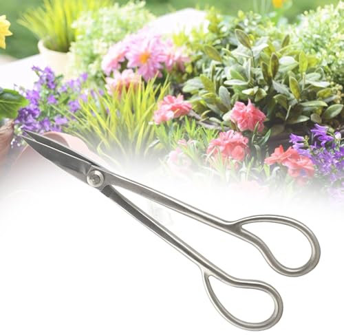 Edelstahl Bonsai, 185 Mm Edelstahlblatt Bud Scissors Bonsai Schere Scher Secateure und Schnittwerkzeuge für Garten w