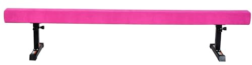 Barra de equilibrio para niños, plegable, 180 cm, 5 alturas ajustables, barra de equilibrio para gimnasia, con pata para casa, entrenamiento al aire libre e interior