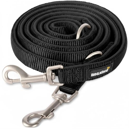Rudelkönig Laisse Chien Réglable Bella - Multiposition 2,30 m Nylon