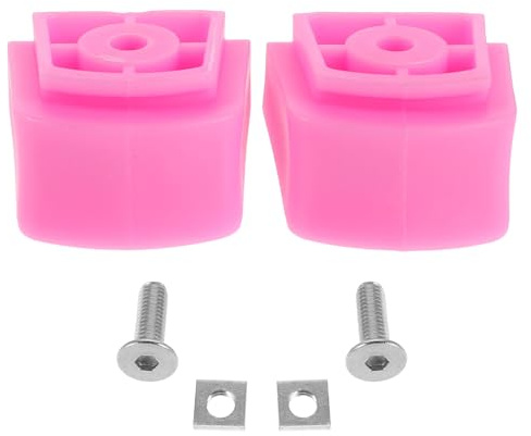 Healeved Lot de 2 Butées de Frein Antidérapantes Roses avec Vis pour Patins à roulettes Garçon et Filles Accessoires Universels Solide pour Freins de Rollers D’Intérieur ’Extérieur