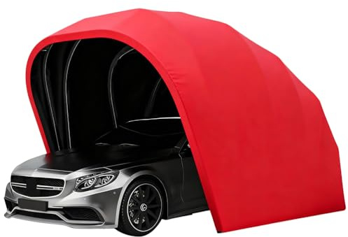 Riparo per posto auto coperto, tenda pieghevole retrattile per auto, copertura semiautomatica, resistente al vento e alla neve, garage esterno