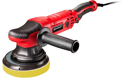 Powerbuilt 240053 7 Amp 6-inch DA Orbital Long Throw Polisher - with Electronic Speed Control Forced Rotation and Constant Speed Regardless of Pad Pressure, 6 Speed Settings 5000 OPM Max, Soft Start
