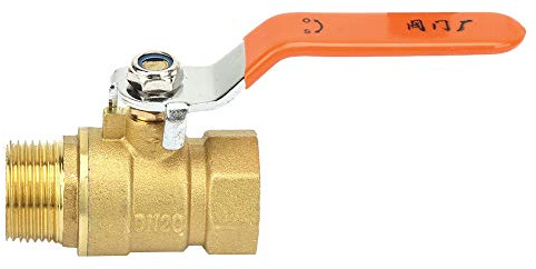 Robinet à Bille pour Tuyau en Laiton 3/4 BSP DN20 Robinet à Bille à Filetage mâle et Femelle Robinet à Bille à Double Direction à Levier d'arrêt