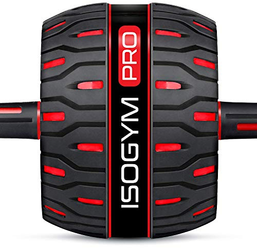 ISOGYM Ab Roller Pro Exercise Wheel with a Wide Curved Base & Non-Slip Rubber Tread