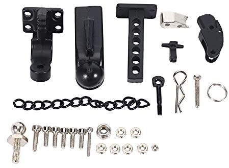 Peukerty Metall-Anhängerkupplung für SCX10 90046 TRX4 1/10 RC Crawler Fernbedienung für Baby Kinder